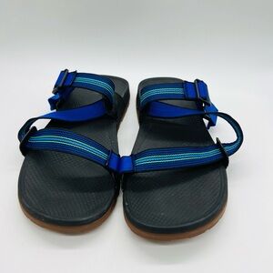 Chaco Men's Blue and Black Strappy Sandals Size 12